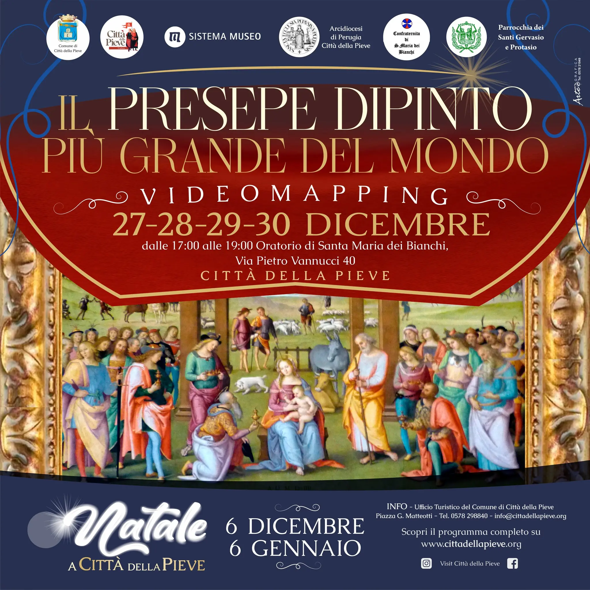 CITTA’ DELLA PIEVE / IL PRESEPE DIPINTO PIU’ GRANDE DEL MONDO
